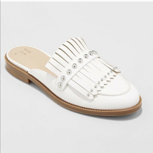 a new day Shoes - A new day white backless loafer mules